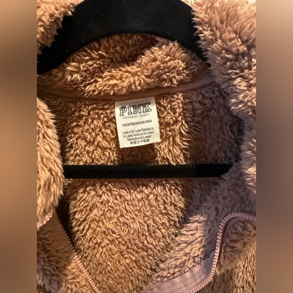 Pink By Victoria Secret X-Small Full Zip Teddy Sweatshirt/Jacket . ✨ - Picture 3 of 5